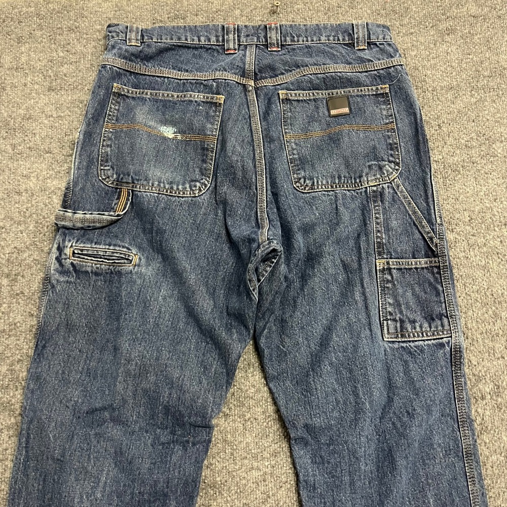 Craftsman Carpenter Jeans Mens Size 36 Blue Denim Utility Workwear Relaxed Fit
